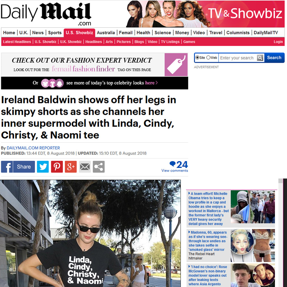 IRELAND BALDWIN x THE DAILY MAIL