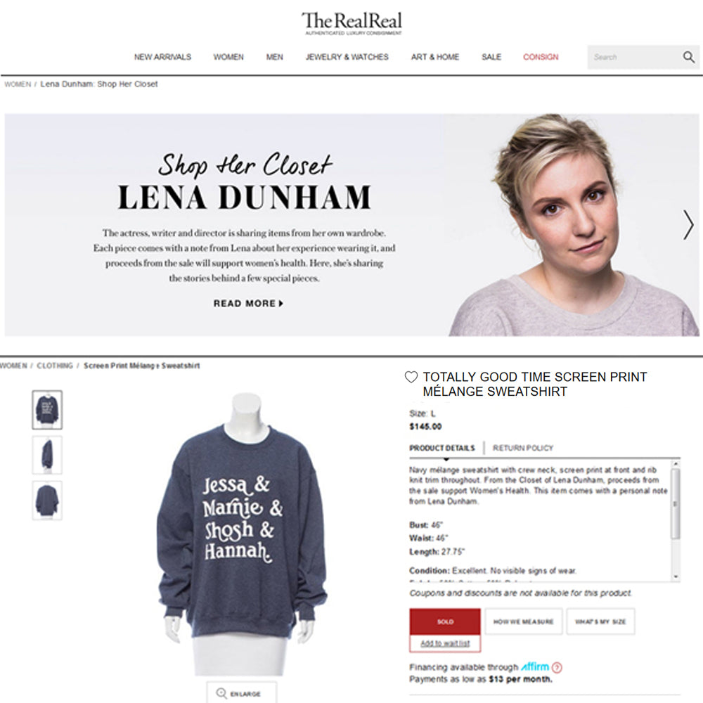 LENA DUNHAM x THE REAL REAL