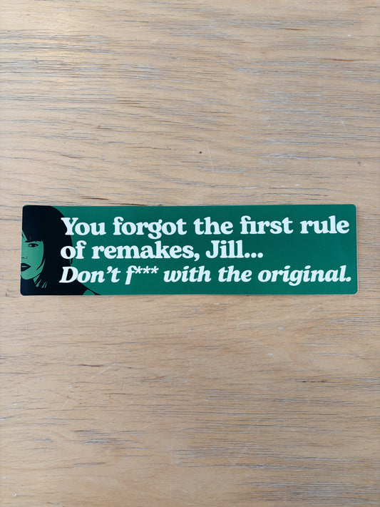 Scream 4 First Rule of Remakes Bumper Sticker