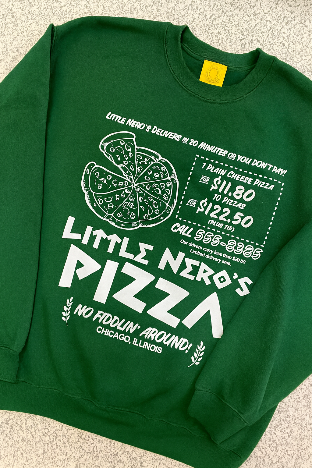 Home Alone Little Nero's Pizza Sweatshirt - Totally Good Time