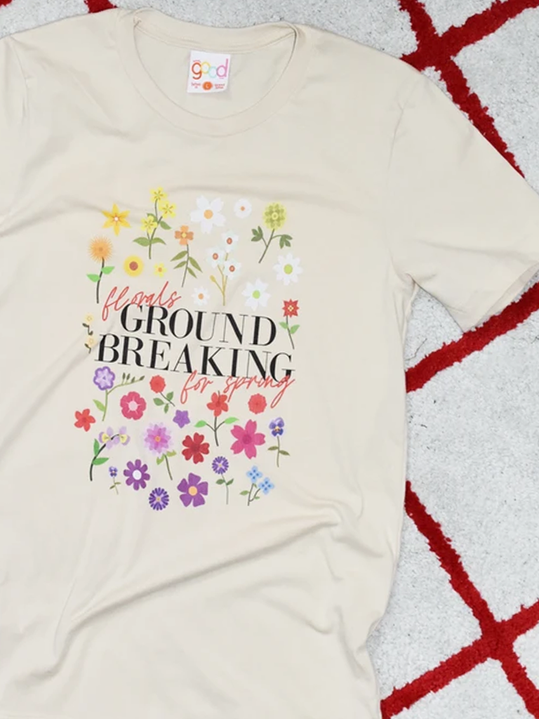 The Devil Wears Prada Florals For Spring Groundbreaking Tee - Cream