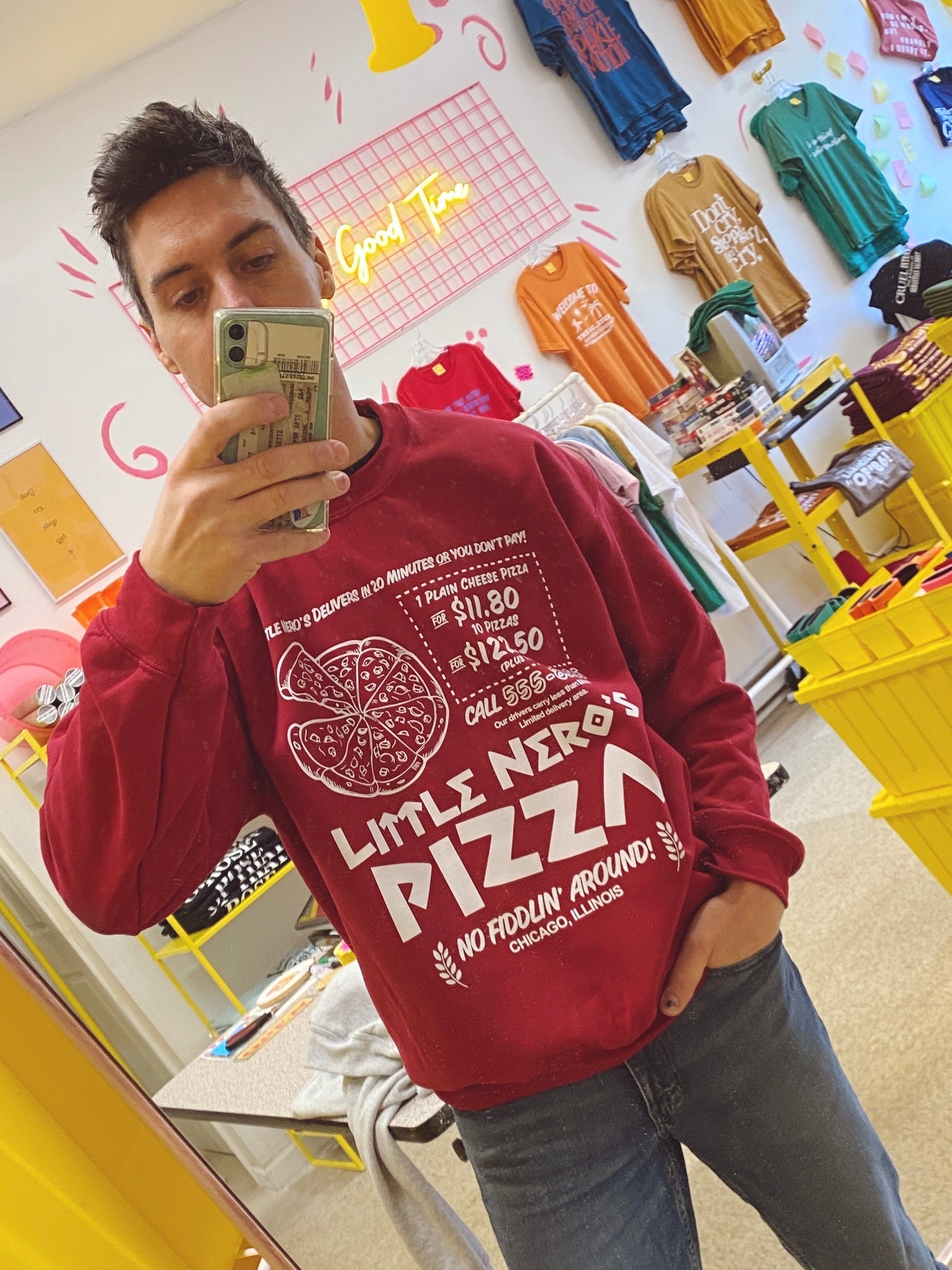 Home Alone Little Nero's Pizza Sweatshirt