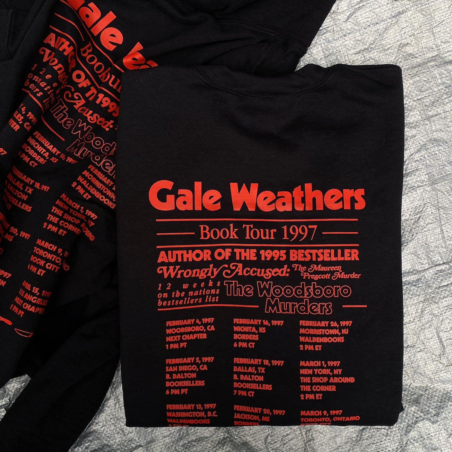 Scream Gale Weathers Book Tour 1997 Sweatshirt